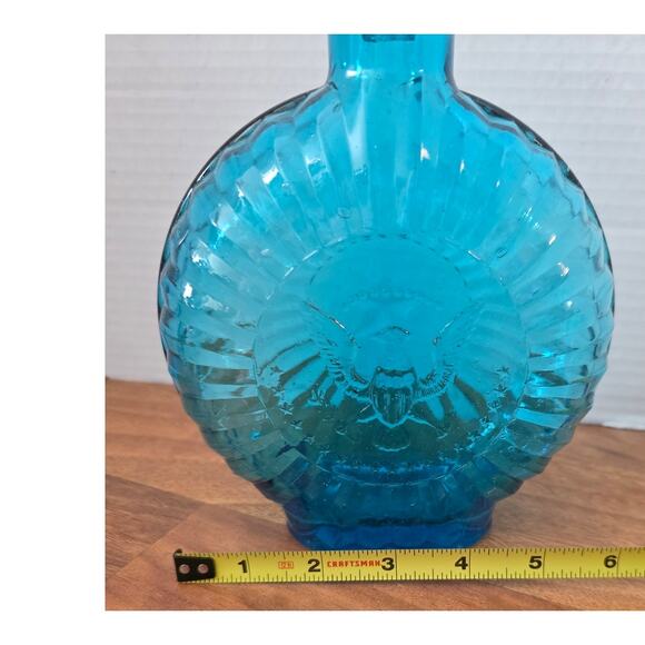 Vtg. Patriotic Decorative Blue Bottle Eagle Star 9 1/2" - Picture 6 of 6